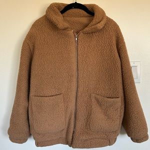 SHEIN Women’s S Zip-Up Teddy Jacket